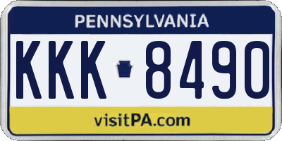 PA license plate KKK8490