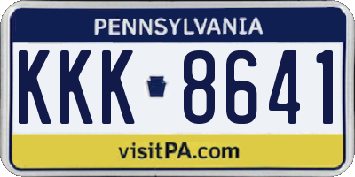 PA license plate KKK8641