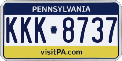 PA license plate KKK8737