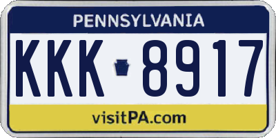 PA license plate KKK8917