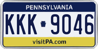 PA license plate KKK9046