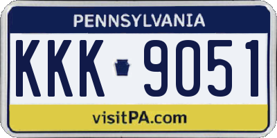 PA license plate KKK9051