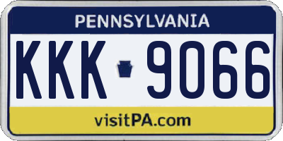 PA license plate KKK9066