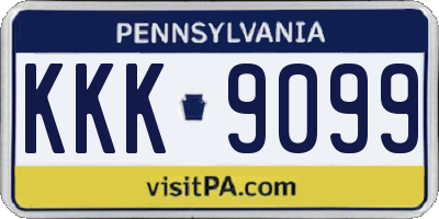 PA license plate KKK9099