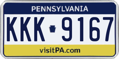 PA license plate KKK9167