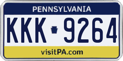 PA license plate KKK9264