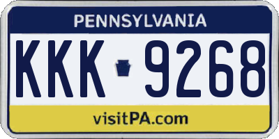 PA license plate KKK9268