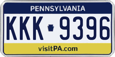 PA license plate KKK9396