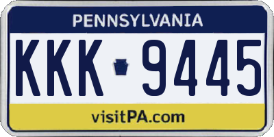 PA license plate KKK9445