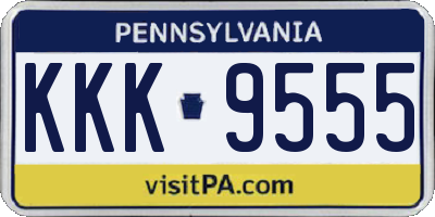 PA license plate KKK9555