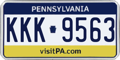 PA license plate KKK9563