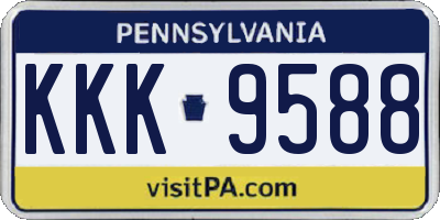 PA license plate KKK9588