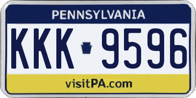 PA license plate KKK9596