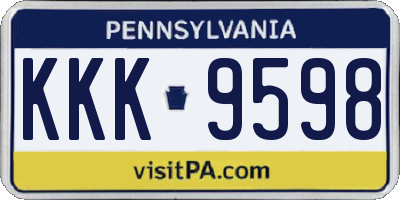PA license plate KKK9598