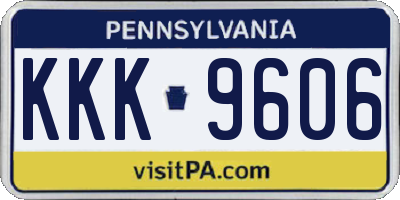 PA license plate KKK9606