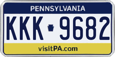 PA license plate KKK9682