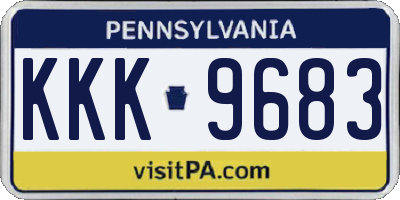 PA license plate KKK9683
