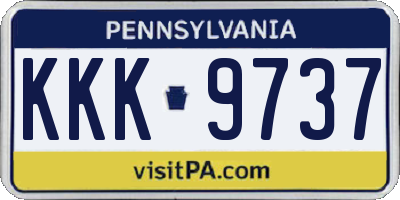 PA license plate KKK9737
