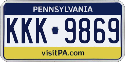 PA license plate KKK9869