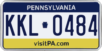 PA license plate KKL0484