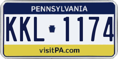 PA license plate KKL1174