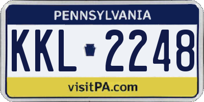 PA license plate KKL2248