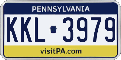 PA license plate KKL3979