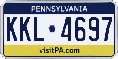 PA license plate KKL4697