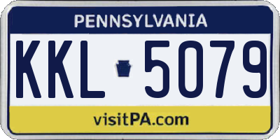 PA license plate KKL5079
