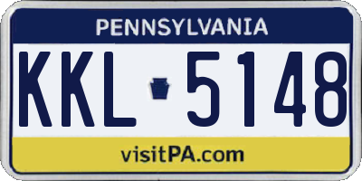 PA license plate KKL5148