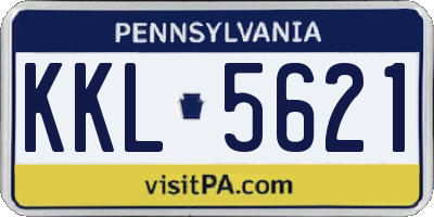 PA license plate KKL5621