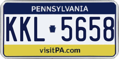 PA license plate KKL5658