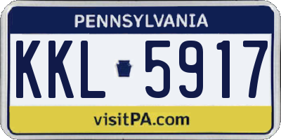 PA license plate KKL5917
