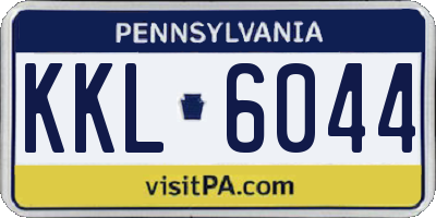 PA license plate KKL6044