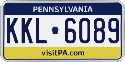PA license plate KKL6089