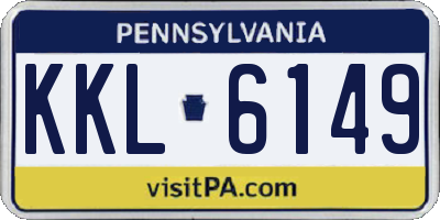 PA license plate KKL6149