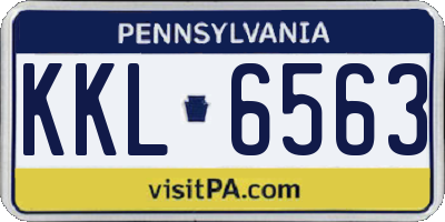 PA license plate KKL6563