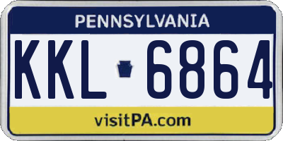 PA license plate KKL6864