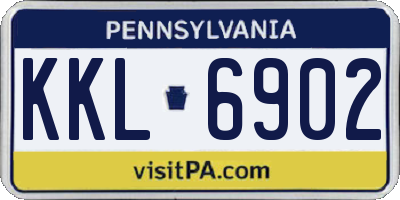 PA license plate KKL6902