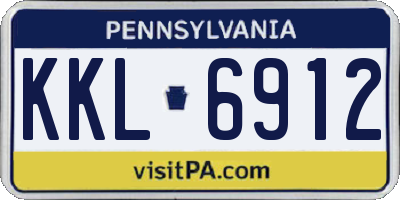 PA license plate KKL6912