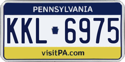 PA license plate KKL6975