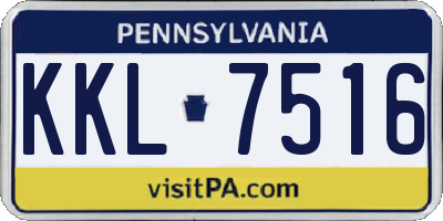 PA license plate KKL7516