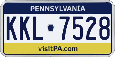 PA license plate KKL7528