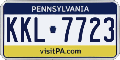 PA license plate KKL7723