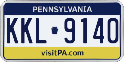 PA license plate KKL9140