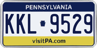 PA license plate KKL9529