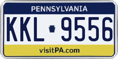 PA license plate KKL9556