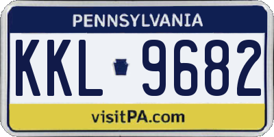 PA license plate KKL9682