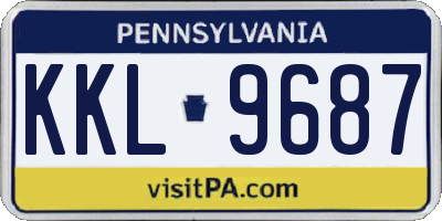 PA license plate KKL9687