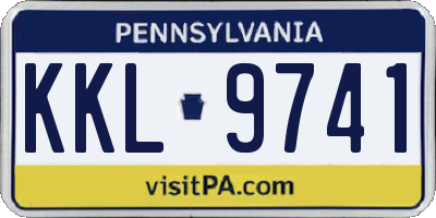 PA license plate KKL9741